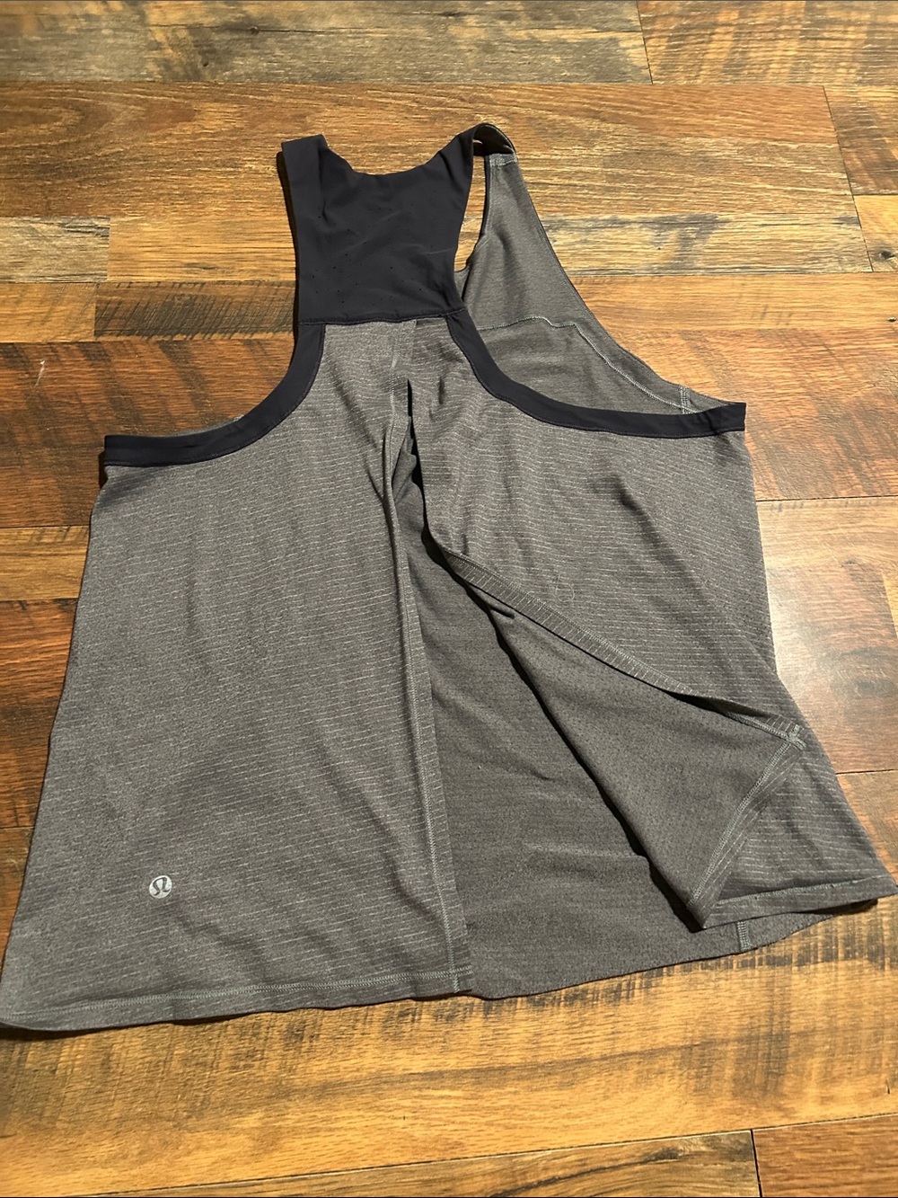 lululemon athletica Charcoal Gray Tank with Black Trim